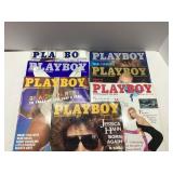 Playboy Magazines with Various Covers