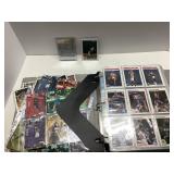 Binder Full of Basketball and Football Cards Featu