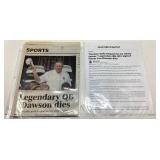 Articles on Legendary QB Len Dawson