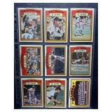 Nine 1972 Topps Baseball Cards in Protective Sleev