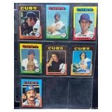 Rare 1975 Topps Minis Chicago Cubs Player Card Lot