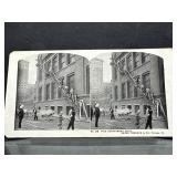 Early 1900s Fire Department Drill Stereograph Card