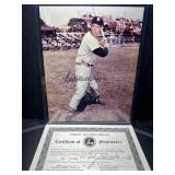 Ted Williams Autographed 8x10 With COA