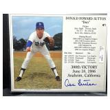 1990 LA Dodgers Don Sutton Autograph Display