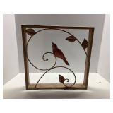 Metal Wall Art With Bird and Leaf Design, Approxim