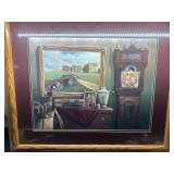 31x27 Framed Golf Artwork Featuring Golf Clubs and