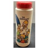 1989 The Simpsons Plastic Thermos with Red Lid