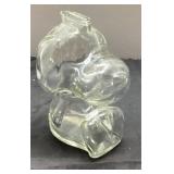 Clear Glass Snoopy Shaped Container Approximately
