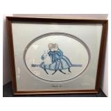 Framed Print by Mildred Lise Featuring Two Girls i