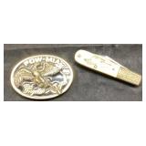 POW MIA Buckle and Knife Set with Engraved Details