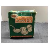 Vintage 5-Piece Aluminum Mess Kit in Original Box