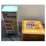 Two Metal Tins: Nabisco Premium Crackers and Bentl