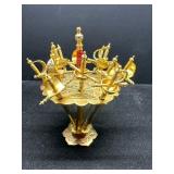 Toledo Sword Cocktail Sticks with Brass Stand, Mad