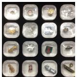 Miscellaneous Pins and Accessories in Display Case