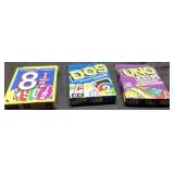 Three Mattel Card Games: UNO Flip!, DOS, and Phase