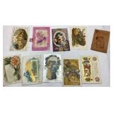 10 Early 20th Century Postcards With Various Theme