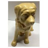 Dog Figurine in Yellow-Tone Material Measuring App