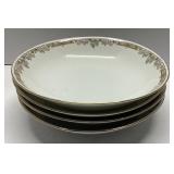 4 T&V Limoges France 7-Inch Bowls with Floral Patt