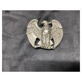 Metal Eagle Belt Buckle Featuring Detailed Wing De