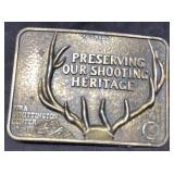 NRA Whittington Center Metal Belt Buckle with Antl