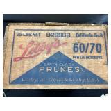 Libby McNeill & Libby Santa Clara Prunes Wooden Cr