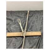 Vintage Wooden and Metal Lever Ratchet Tool