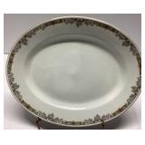 Limoges France 11-inch Platter with Floral Border