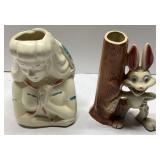 Buggs Bunny Stem Vase with Additional Figurine