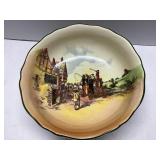 Royal Doulton Pedestal Bowl with Rural Scene Desig