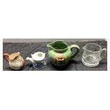 Four Decorative Creamers and Small Pitcher Assortm