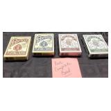 4 Bicycle Playing Card Decks in Various Colors