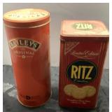 Two Decorative Tins: Ritz Limited Edition and Bail