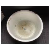Vintage Enamel Wash Basin Approximately 13 Inches