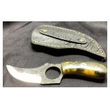 Fixed-Blade Knife with Leather Sheath, Approximate