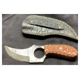 Handcrafted Knife with Leather Sheath, Approximate