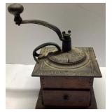 Imperial Coffee Grinder with Wooden Base and Metal