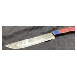 Handmade Fixed Blade Knife with Damascus Steel Bla