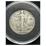 1942 Walking Liberty Half Dollar, Silver Coin