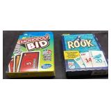 Two Card Games: Monopoly Bid and Rook