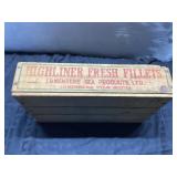 Wooden Highliner Fresh Fillets Crate by Lunenburg