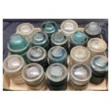 Glass Electrical Insulators in Various Colors