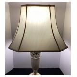 Lenox Porcelain and Brass Table Lamp with Shade, 3