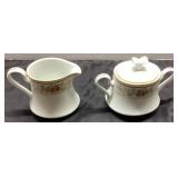 Mikasa Fine China Windsor Creamer and Sugar Bowl S