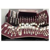 Complete Set of Silver-Plated Flatware in Case