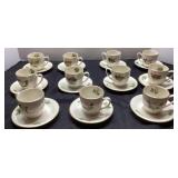 12 Royal Worcester Evesham Gold Coffee Cups and Sa