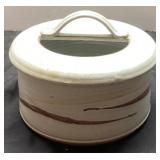 Handcrafted Ceramic Lidded Container With Handle
