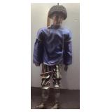 Vintage Carved Wooden Russian Cossack Folk Art Mar
