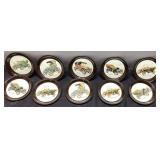 Vintage Cars Coaster Set Approximately 3 1/2 Inche