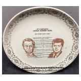 Decorative Lincoln-Kennedy Historical Plate with P