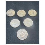Wheat Pennies and a 1902 Indian Head Cent